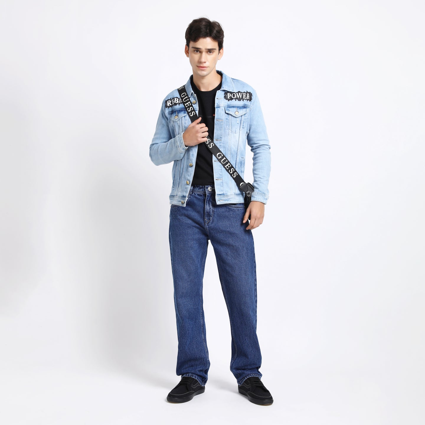 DARK BLUE BAGGY FIT JEAN TEDDY 4721-1